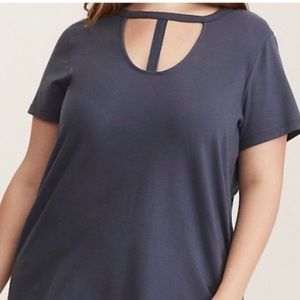 Torrid Cut Out Choker Tee